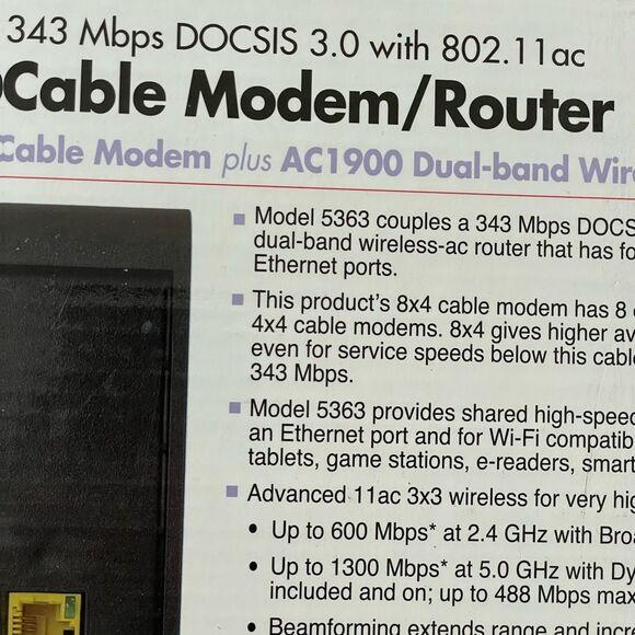 Zoom Black Dual-Band Modem Router - Picture 3 of 5